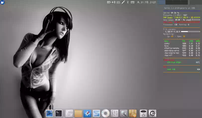 Xubuntu 12.04LTSデスクトップの画像