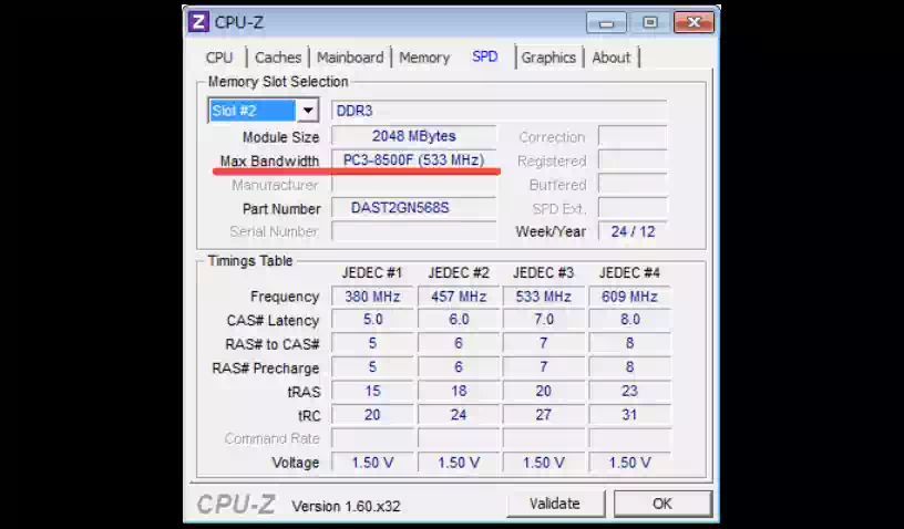 CPU-Zの画像１
