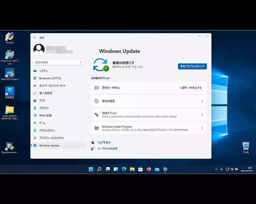 Windows 11 Insider Preview デスクトップ