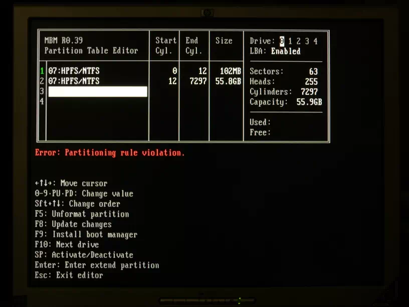 MBM Partition Table Editorの画像