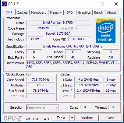 CPU-Zの画像１