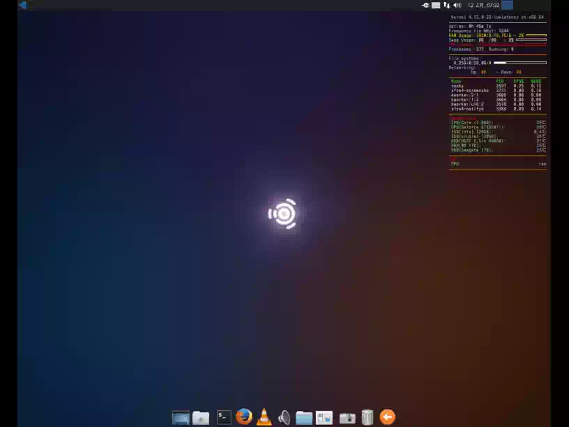 Ubuntu Studio 16.04LTSデスクトップの画像