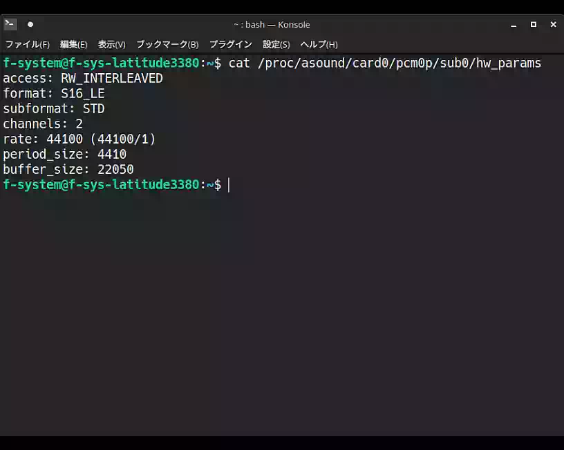コマンド出力結果