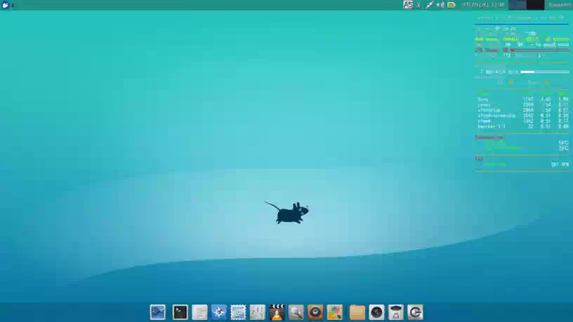 Xfce4.12にアップグレードしたデスクトップの画像