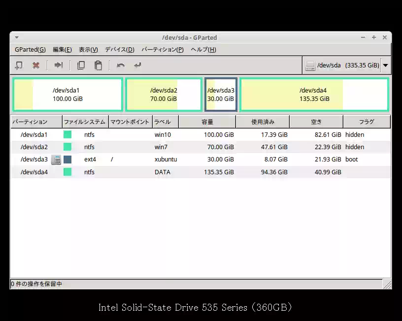 GPartedの画像